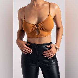 Burnt orange meshki top